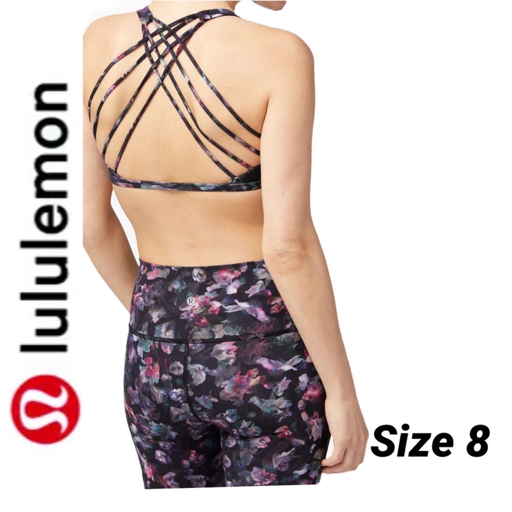 Lululemon Free To Be Wild Bra Activate Floral Size 8